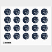 Peace Star  kerstzegels Ronde Sticker (Vel)
