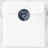 Peace Star  kerstzegels Ronde Sticker (Tas)
