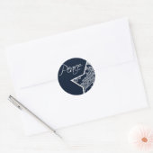 Peace Star  kerstzegels Ronde Sticker (Envelop)
