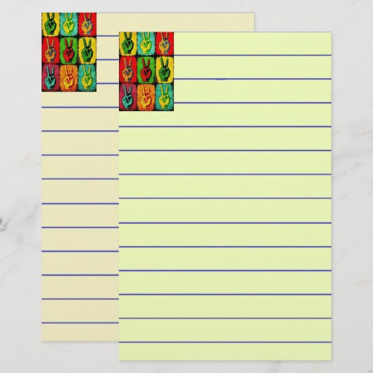 Peace Stationery Briefpapier (Voorkant / Achterkant)