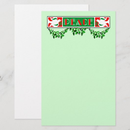 Peace Stationery Briefpapier (Voorkant / Achterkant)