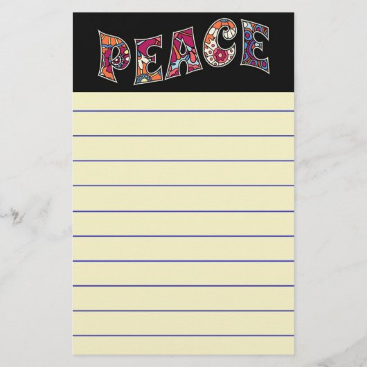 Peace Stationery Briefpapier (Achterkant)