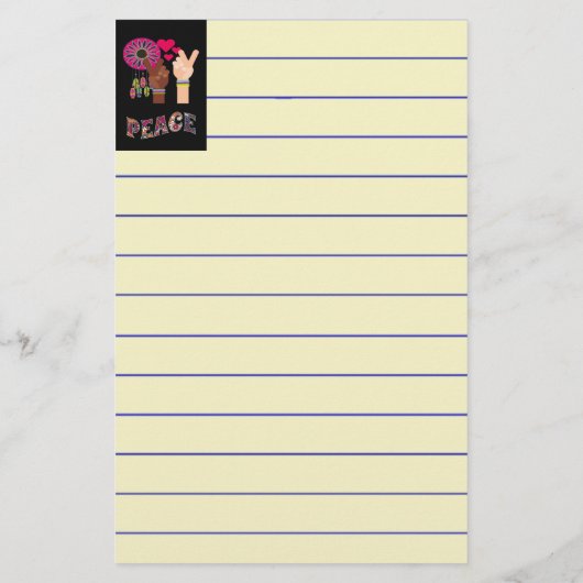 Peace Stationery Briefpapier (Achterkant)