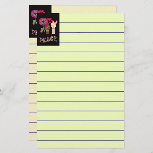 Peace Stationery Briefpapier (Voorkant / Achterkant)