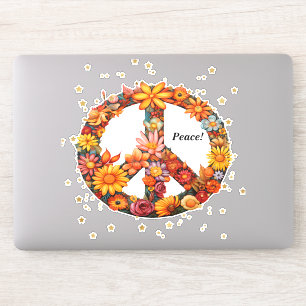 Peace Sticker getoond op laptop
