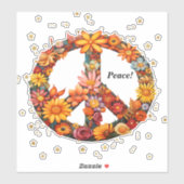 Peace Sticker getoond op laptop (Vel)