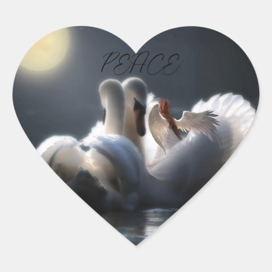 PEACE-STICKER HART STICKER (Voorkant)