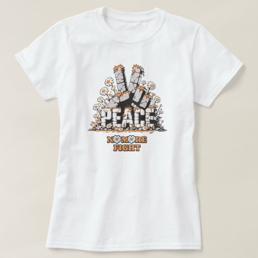 Peace Stone Flower  Inspirerend Quote T-shirt (Design voorkant)