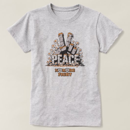 Peace Stone Flower Inspirerend Quote T-shirt (Design voorkant)