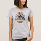 Peace Stone Flower Inspirerend Quote T-shirt (Voorkant)