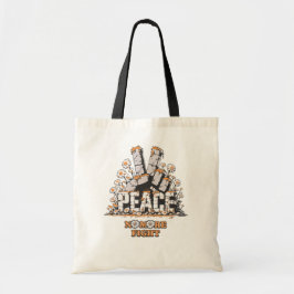Peace Stone Flower Inspirerend Quote Tote Bag