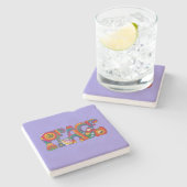 Peace Stone-Onderzetter Stenen Onderzetter (Zijkant)