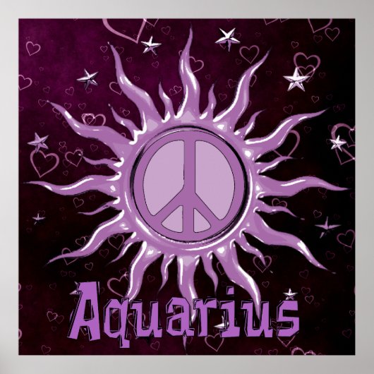 Peace Sun Aquarius Poster (Voorkant)