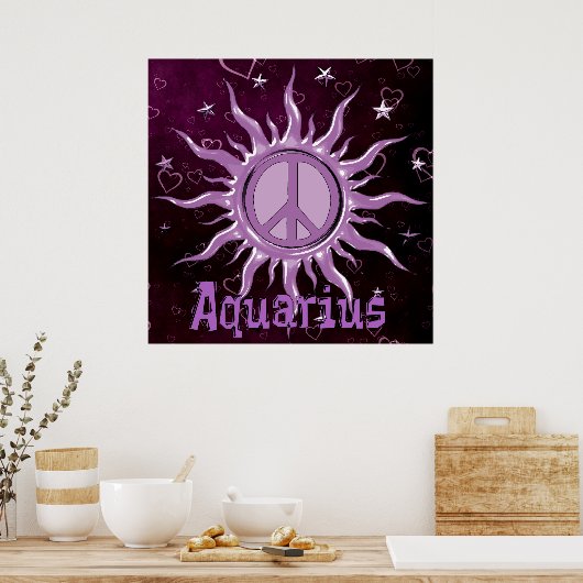 Peace Sun Aquarius Poster (Keuken)