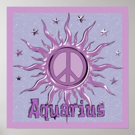Peace Sun Aquarius Poster (Voorkant)