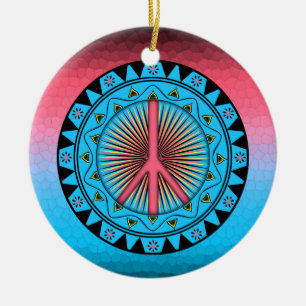 Peace ~ Sun Keramisch Ornament