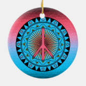 Peace ~ Sun Keramisch Ornament (Achterkant)
