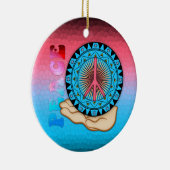 Peace ~ Sun Keramisch Ornament (Rechts)