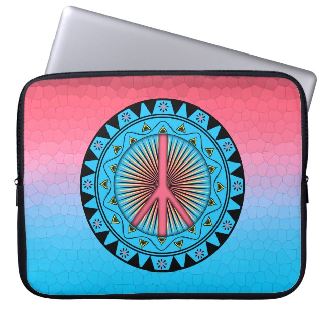 Peace ~ Sun Laptop Sleeve (Voorkant)
