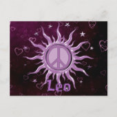 Peace Sun Leo Briefkaart (Voorkant)