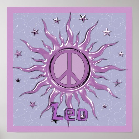 Peace Sun Leo Poster (Voorkant)