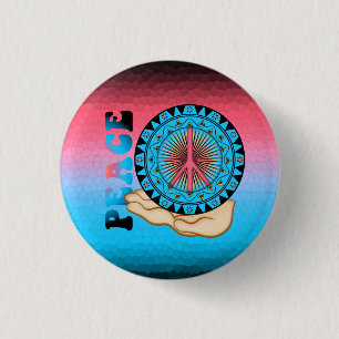 Peace ~ Sun Ronde Button 3,2 Cm