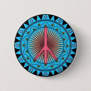 Peace ~ Sun Ronde Button 5,7 Cm