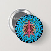 Peace ~ Sun Ronde Button 5,7 Cm (Voorkant /achterkant)
