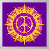 Peace Sun Spiral Poster (Voorkant)