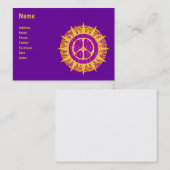 Peace Sun Spiral Visitekaartje (Voorkant / Achterkant)