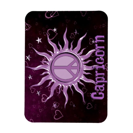 Peace Sun Steenbok Magneet (Verticaal)