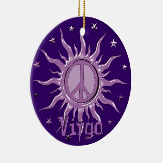 Peace Sun Virgo Keramisch Ornament (Rechts)