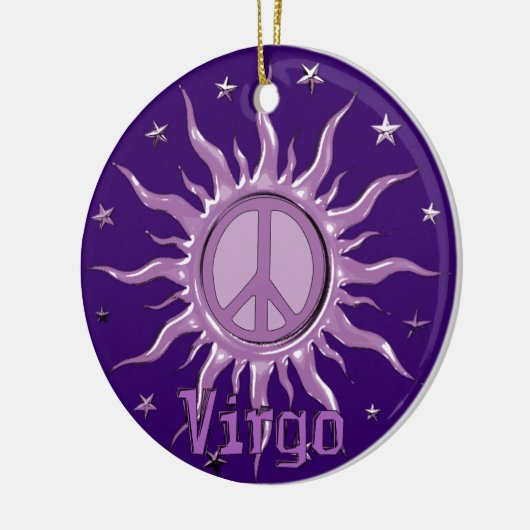 Peace Sun Virgo Keramisch Ornament (Links)