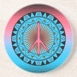 Peace ~ Sun Zandsteen Onderzetter