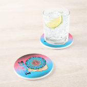 Peace ~ Sun Zandsteen Onderzetter (Zijkant)