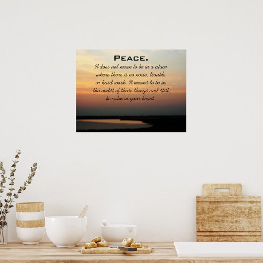 Peace Sunset Poster (Keuken)