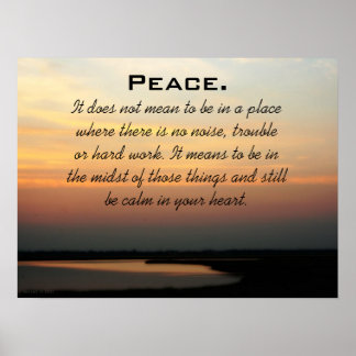 Peace Sunset Poster