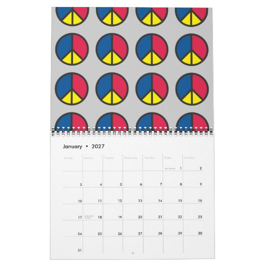 Peace Symbol Agenda 201X Kalender (Jan 2027)