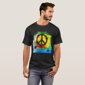 Peace Symbol Bright Colors Boho T-shirt (Voorkant volledig)