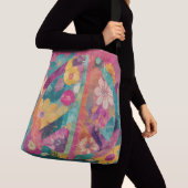 Peace symbol colourful crossbody tas (Dichtbij)