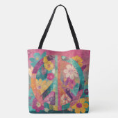 Peace symbol colourful  tote bag (Achterkant)
