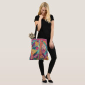 Peace symbol colourful  tote bag (Op model)