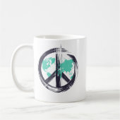 Peace Symbol Cute Koffiemok (Links)