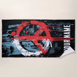 Peace Symbol Graffiti Street Art Strandlaken