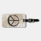 Peace Symbol Hippie Love 1960s Sign Mud Soiled Bagagelabel (Voorkant horizontaal)
