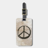 Peace Symbol Hippie Love 1960s Sign Mud Soiled Bagagelabel (Voorkant verticaal)