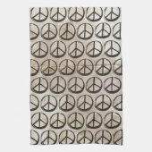 Peace Symbol Hippie Love 1960s Sign Mud Soiled Kit Theedoek (Verticaal)