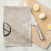 Peace Symbol Hippie Love 1960s Sign Mud Soiled Kit Theedoek (Quarter Fold)