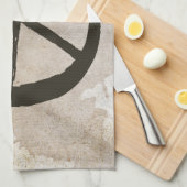 Peace Symbol Hippie Love 1960s Sign Mud Soiled Kit Theedoek (Quarter Fold)