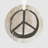 Peace Symbol Hippie Love 1960s Sign Mud Soiled Ornament (achterkant)
